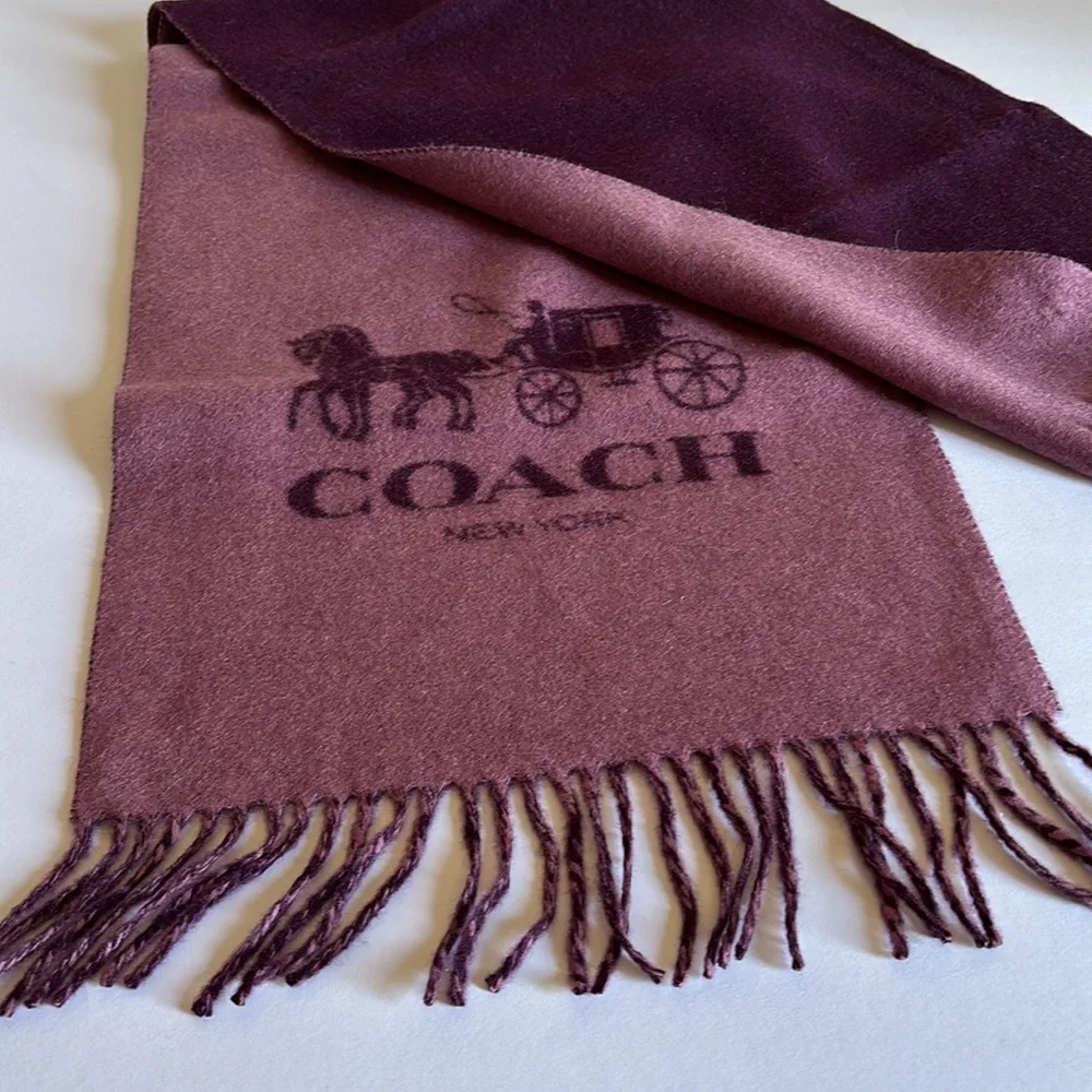 Coach bicolor cashmere muffler